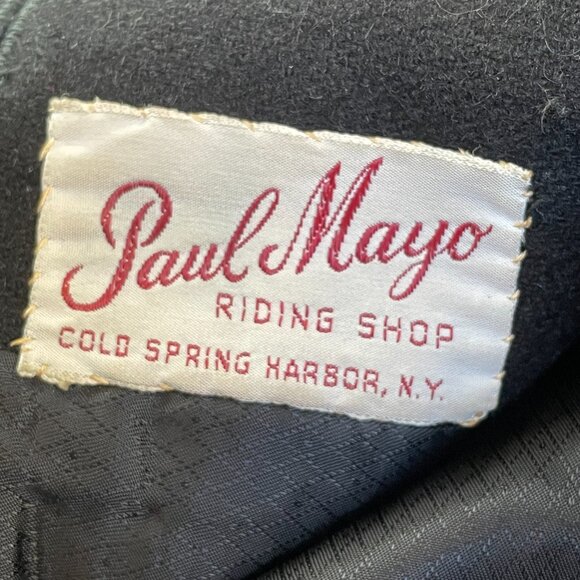 Vintage Paul Mayo Riding Shop Wool Equestrian Blazer Tailored Black Jacket XS - Picture 5 of 13